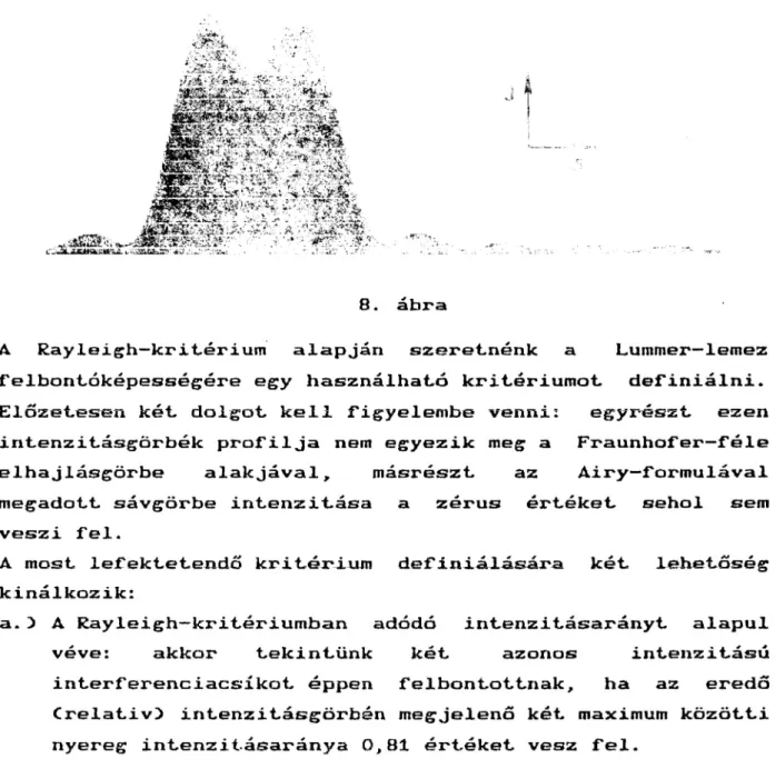 ábra  szemlélteti.  A  felbontóképesség  ezen  X^^ és  X 2 vonalak  egymástól  való  megkülönböztethetőségére  fogalmazandó  meg