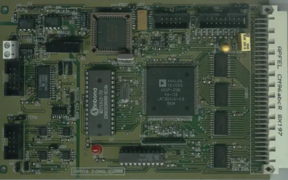 Figure 3.2. Assembled printed circuit board of the DSP module. 