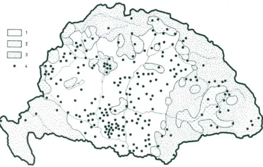 9. kép. Magyarország gabonatermelése a 19–20. század fordulóján  (Fodor Ferenc nyomán szerkesztette Frisnyák Sándor