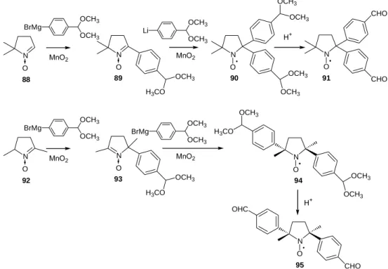 17. ábra: 92 Nitronból Grignard-reakcióval képződő nitroxidok lehetséges relatív  konfigurációi 