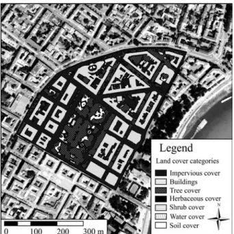 Figure 3. Land cover categories spatial distribution 