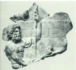1. ábra: Athamast ábrázoló márványrelief töredéke, Kr. u. 2. sz., Budapest, Szépművészeti Múzeum