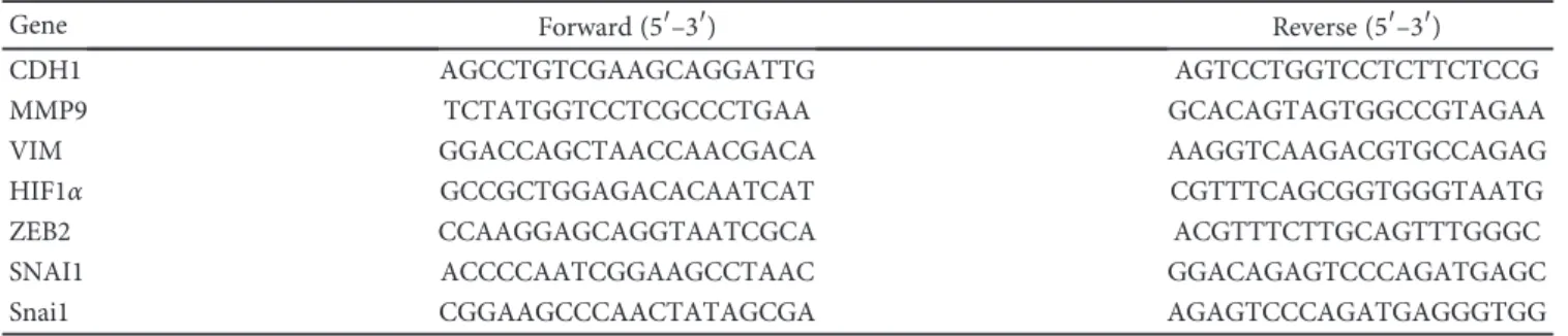 Table 2: TaqMan Gene Expression Assays.