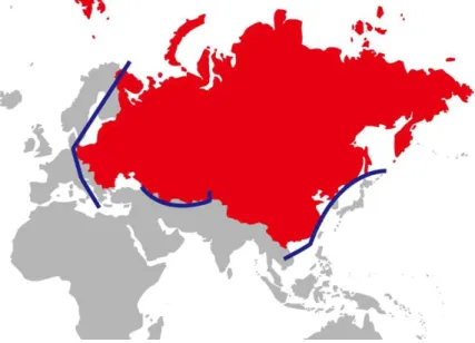 1. ábra: A kínai-szovjet tömb és a három központi stratégiai front 58