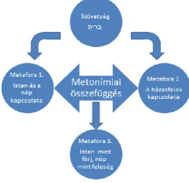 8. ábra. A „szövetség” fogalmának kettős metaforája és metonímiája 