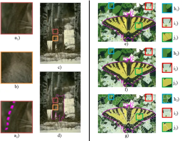 Figure 2.3: Examples for different clustering problems in bottom-up image segmenta- segmenta-tion