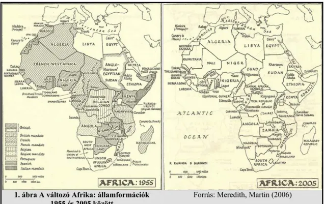 1. ábra A változó Afrika: államformációk  