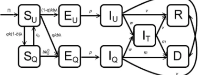 Fig. 1. Flow diagram of the model (2).