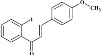 Figure 1. Chemical structure of 2-iodo-4′-methoxychalcone (CHA79). 