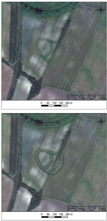 Fig. 1. Satellite imagery  of the Kakucs-turján  archaeological site.