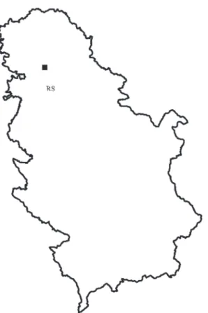Fig. 1. The location of the study area at Rimski Sancevi (latitude 45°20’N and longitude  19°51’E)