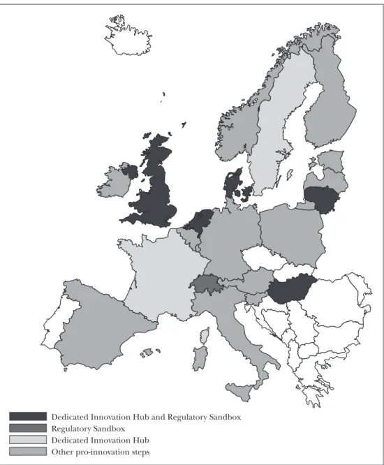 Figure 4: Innovation HUBs and Regulatory Sandboxes in Europe