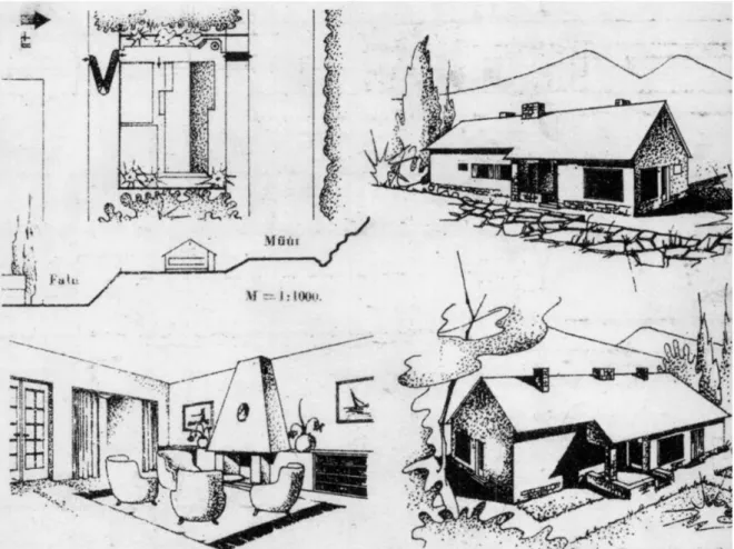 Figure 14: Student designs, T. Mikolás, I. Salamon (D.L., 1948; Anon. 6, 1948). 