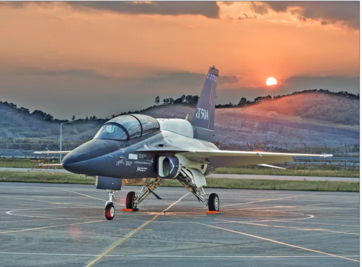 6. ábra. A Lockheed Martin és a Korean Aerospace Indrustries a T–50 Golden Eagle kiképző repülőgéppel nevezett a T–X  tenderre