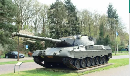 2. ábra. Holland Leopard 1 A5V típusú harckocsi az  Amersfoortban, a Holland Páncélos Múzeumban