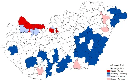 13. ábra  Szlovák állampolgárok számának lokális hasonlóságai, 2017 