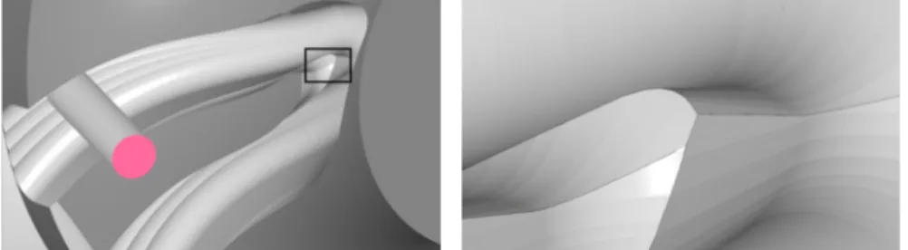 Fig. 2. An impeller  processing stage          Fig. 3. An enlarged image of a fragment  