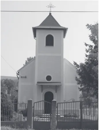 façade plan, 1958. EFL AN AP Par. Ormosbánya 585/1958. Fig. 4. Imre Festõ: Izsófalva, Roman Catholic church, 1958–1959 (photo: Edit Lantos 2005)