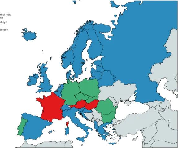 2. ábra A hivatalos statisztika folyóiratai és a nyílt hozzáférés helyzete Európában