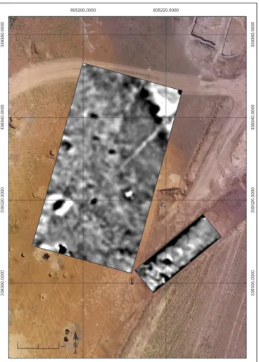 Fig. 4. The geophysical survey indicated no further graves in the areaFig. 3. Position of the graves beside the ravine