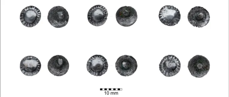 Fig. 8. Silver-plated bronze ball button  from grave S 679