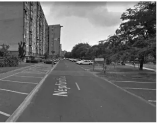 8. kép: XIII. kerület, Népfürdő utca – A forgalom lassítása fekvőrendőrrel (Forrás: Google maps)