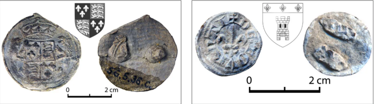 Fig. 9.: Double-riveted lead seal from Tournai in the  F. Balázs Csáti collection of the Hungarian National Museum 