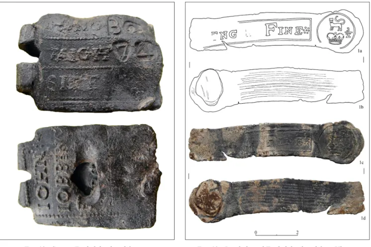 Fig. 12.: Square English lead seal from  an unknown site 