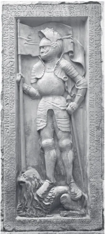 Fig. 2. Unknown master: tombstone of Jirˇí of Žerotín   (d. 1507). Fulnek, former Augustinian Church of Holy 