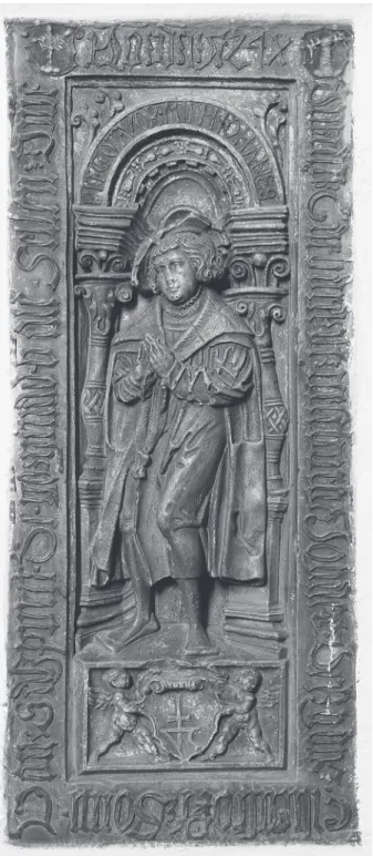 Fig. 6. Master of the Eibenstock epitaph: tombstone of  Johann Eibenstock (d. 4. 12. 1524), the son of Hans  Eibenstock, a Viennese merchant from Salzburg