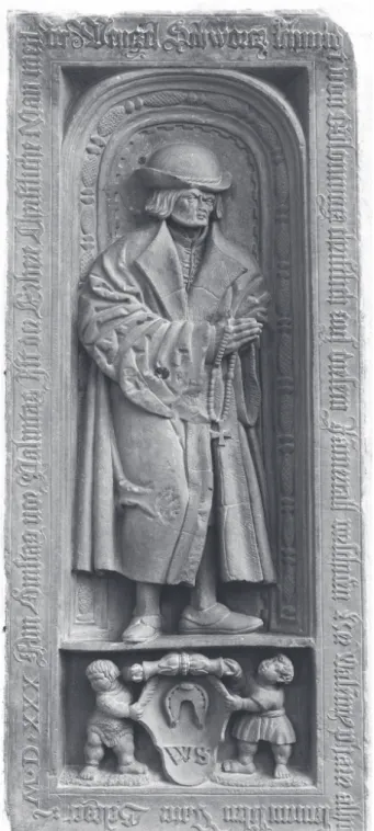 Fig. 8. Unknown master: Olomouc episcopal court circle,  tombstone of blacksmith Václav Schwarz (d