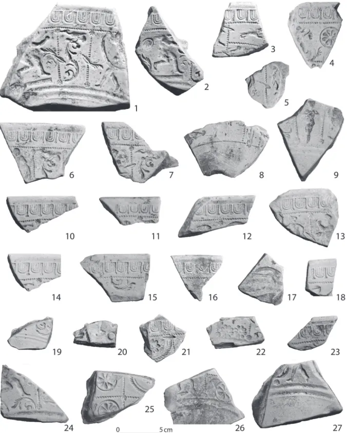 Fig. 10. Fragments de moules inédits de Plautinus dans la collection du Musée d’Archéologie nationale (cf