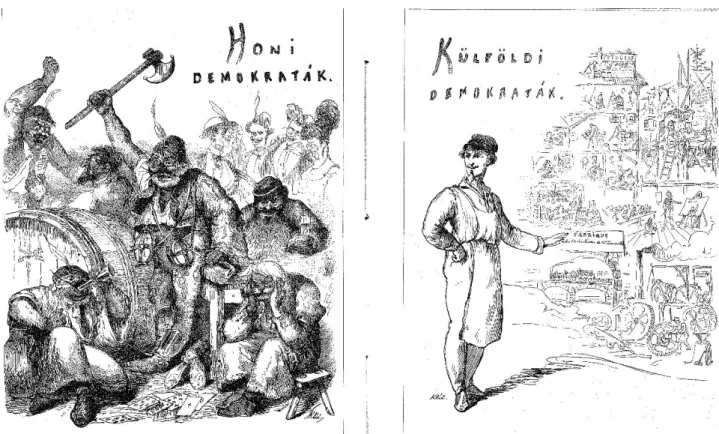 Figure 5. “Democrats at home”, “Democrats abroad”. Source: BJ, 3 May 1868.