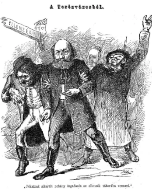Figure 1. “From Terézváros. ‘Jókai could convince a few of the unstable ones to join the opposition.’” Source: BJ, 14 February 1869.