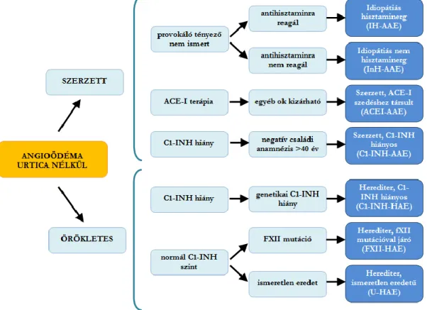 szerzett és örökletes angioödémákra (1. ábra). 