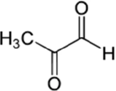 2. ábra. A metilglioxál molekula kémiai szerkezete 