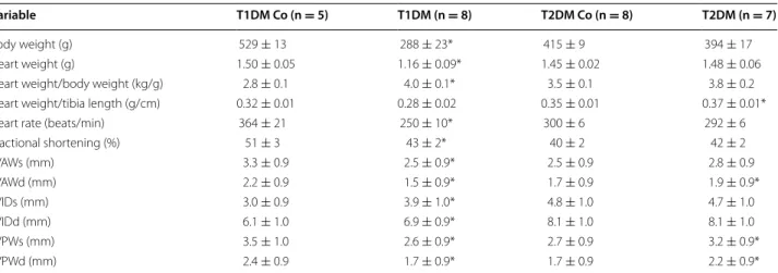 Table 1  Basic characteristics and conventional echocardiographic parameters of the study groups