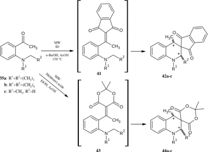2. ábra: Új spirociklusos vegyületek előállítása a terc-amino effektus révén