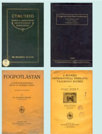 8–11. ábra: Salamon Henrik által írt könyvek