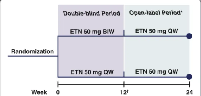 Figure 1 Study design. *Patients/physicians remained blinded to initial randomized treatment groups until end of open-label period.