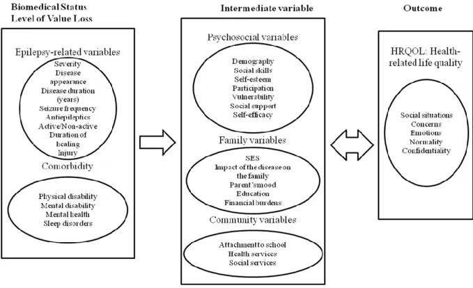 Figure 1: Groups of variables affecting health-related quality of life (Lach et al., 2006) 