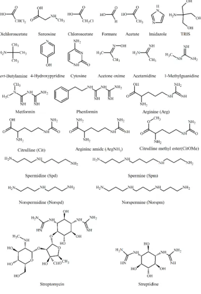 Figure 1. Structure of the studied molecules 