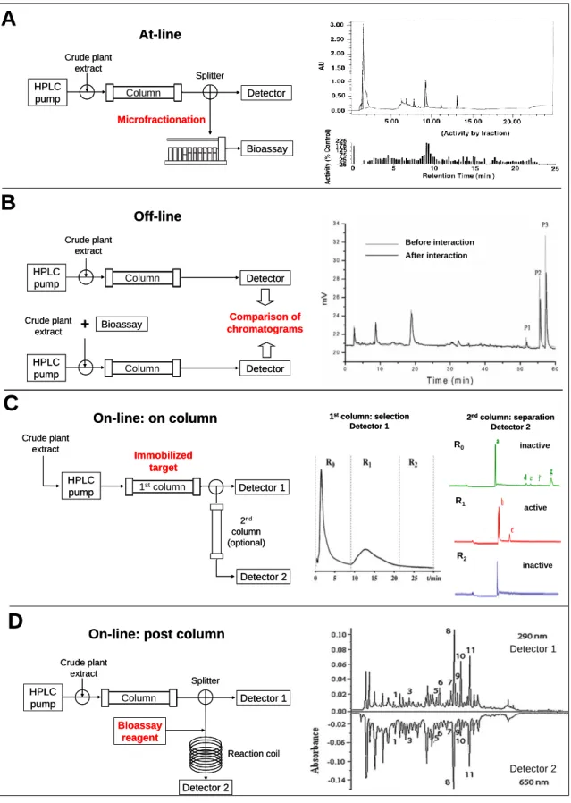 Figure  4.  Instrumental  configuration  and  one  example  from  the  literature  of  each  profiling  approach