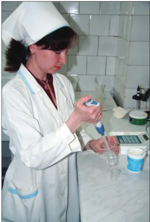 Figure 4 Measurement of the fluoride solution in the  Russian program.