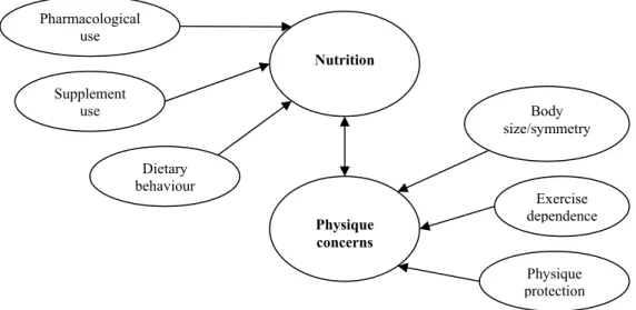 Figure 2. Psychobehavioural model of muscle dysmorphia (Rhea &amp; Lantz, 2000). 