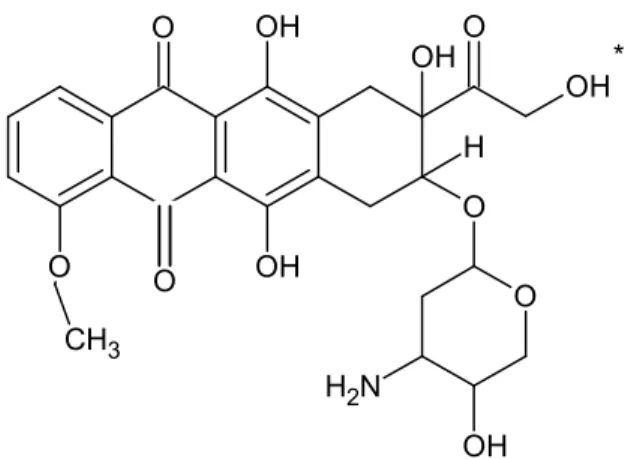 4. ábra: A doxorubicin képlete. 