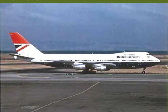 8. ábra:  A &#34;City of Edinburgh&#34; a British Airways eseményben érintett, Boeing 747- 747-200 típusú repülőgépe [13]