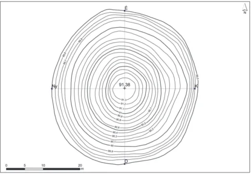 12. ábra A kétegyházi K13 kódú névtelen halom tervrekonstrukciója  Figure 12. Reconstructional plan of the unnamed kurgan K13 in Kétegyháza 
