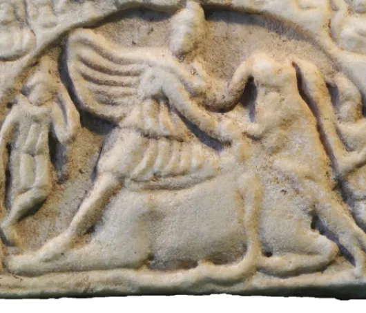 Fig. 5. Mithraic relief discovered in Tomis in 2016 (photo courtesy of T. Potârniche and A