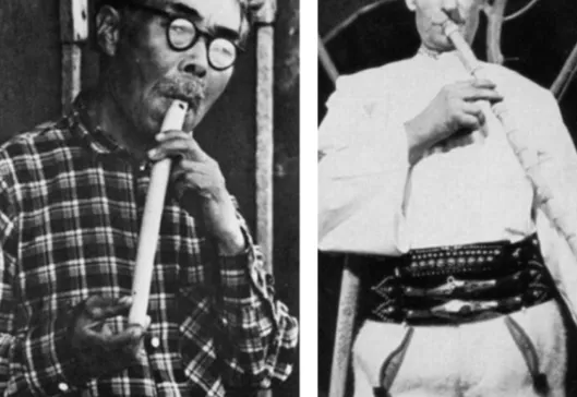 6. kép. Balra: itelmen nyelvrés-felhangfurulya (Emsheimer, 1981. nyomán); jobbra: szlovák magrés- magrés-felhangfurulya (Moeck, 1969